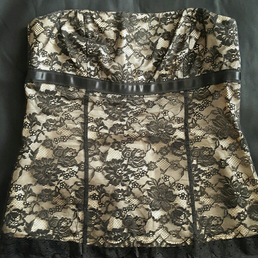 Express Strapless Lace Top