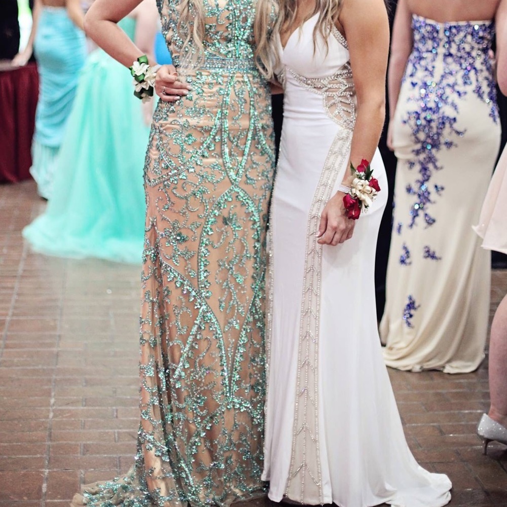 White prom dress