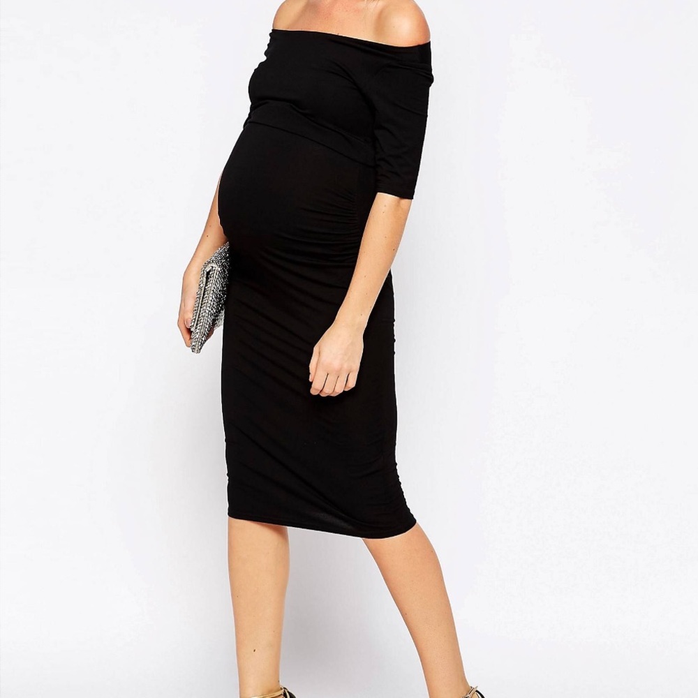 ASOS Maternity Bardot Dress with Half Sleeve