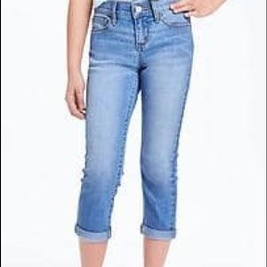 Justice Roll Cuff Jean Capri Sz 12
