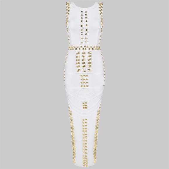 Beaded bandage evening party long dress - Picture 3 of 4