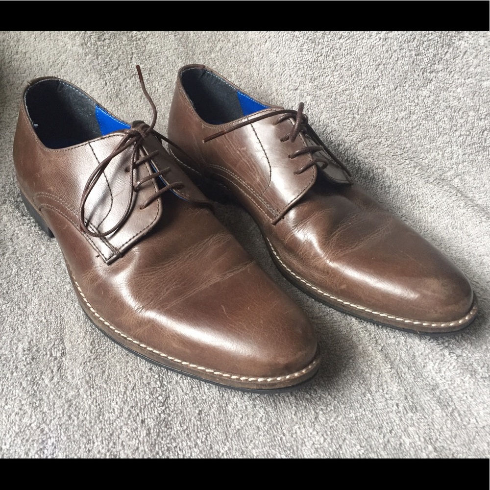 Red Tape "Shannon" brown leather men's dress shoes