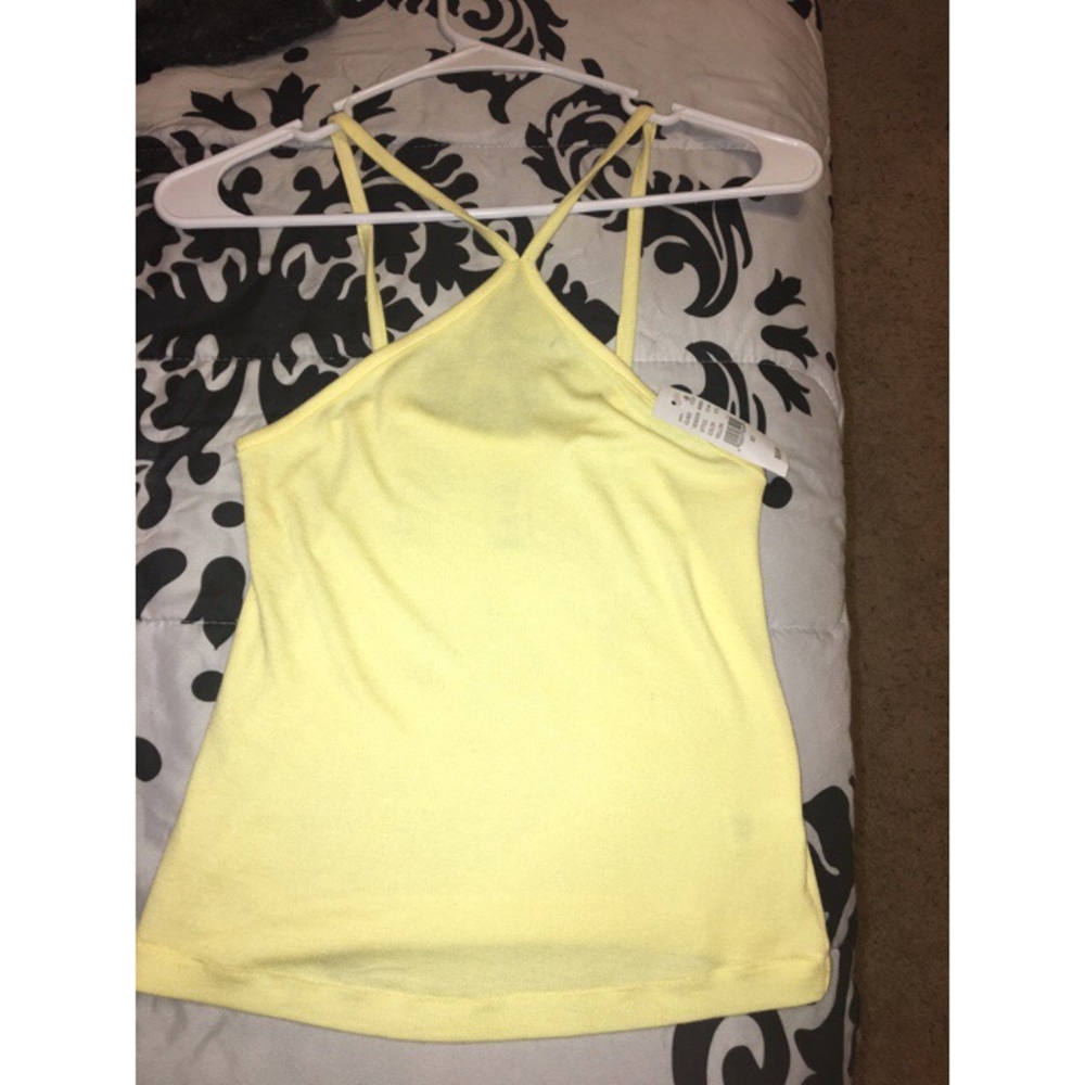 Ribbed Yellow Tank Top