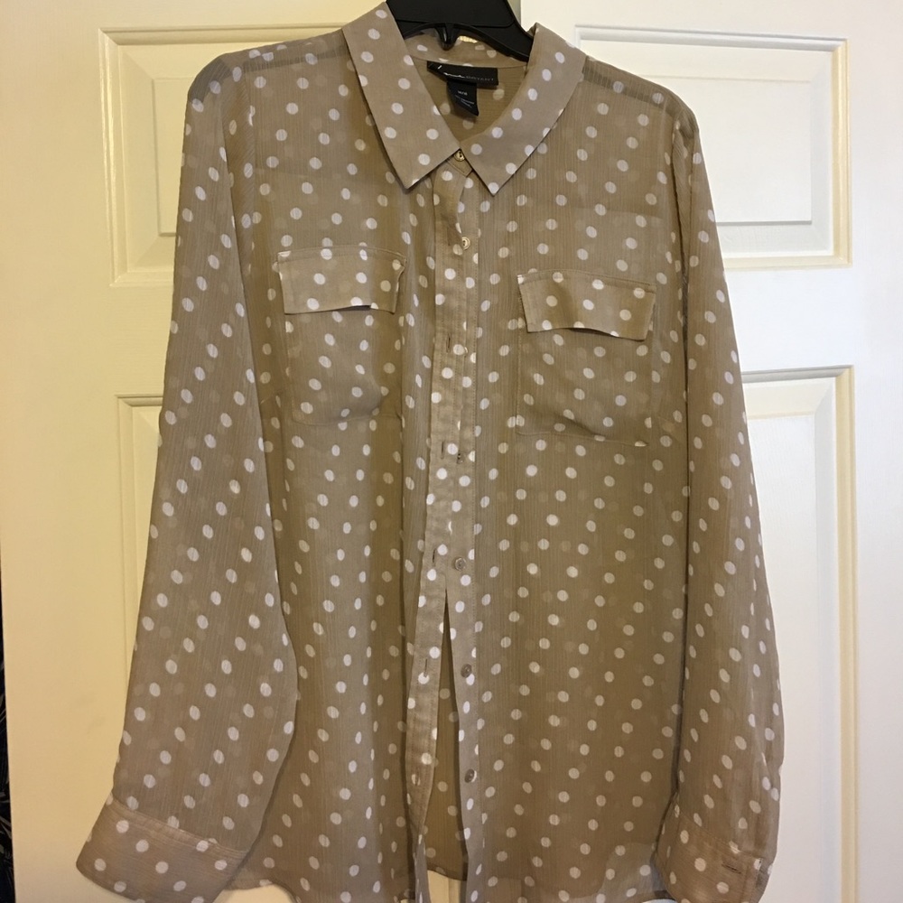 Sheer Polka Dot Blouse