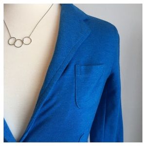 Bold blue cotton blazer