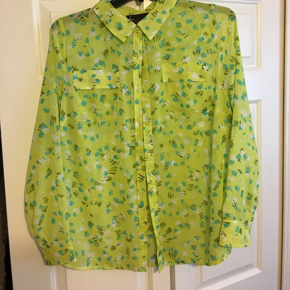 Sheer Printed Blouse