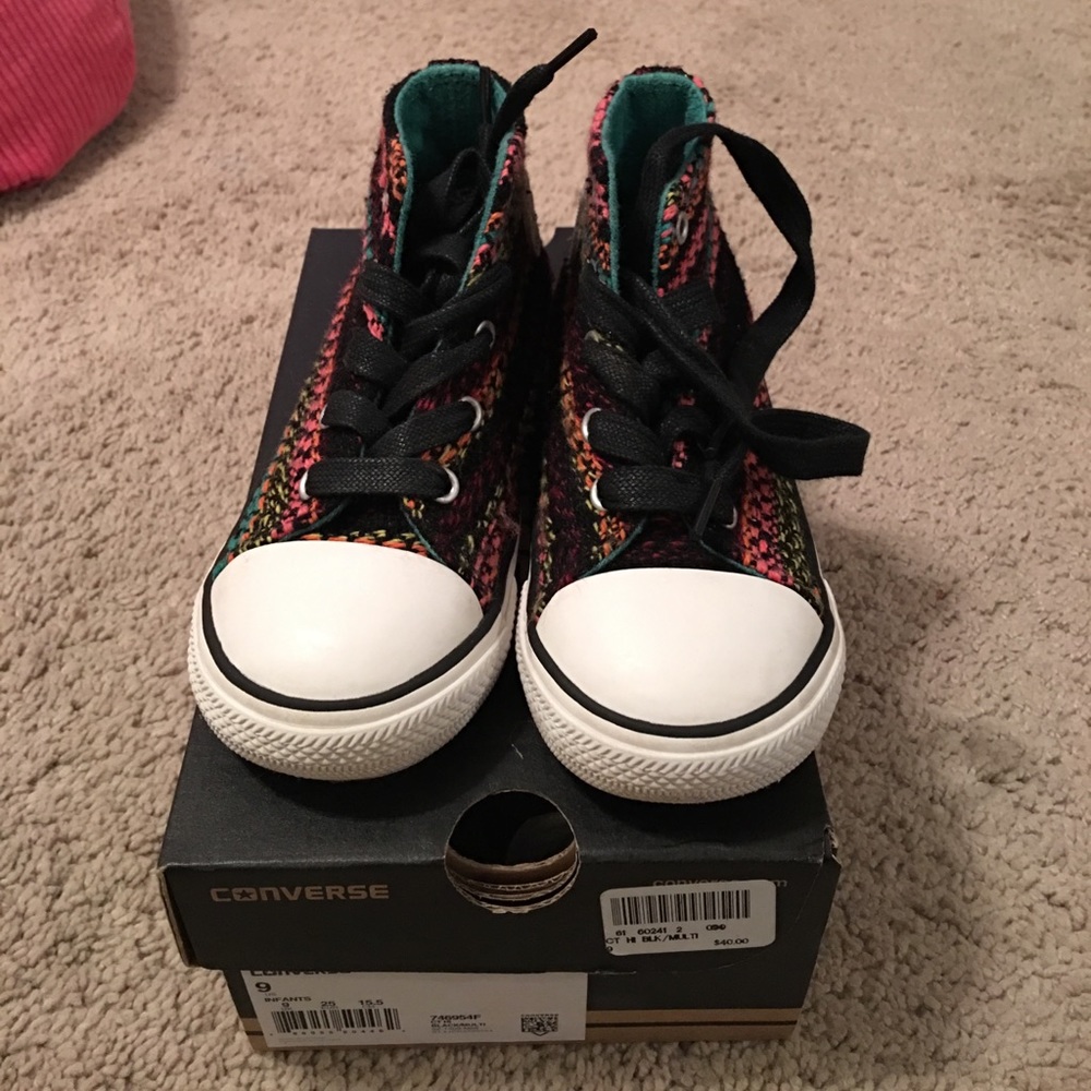 Multi colored converse high top