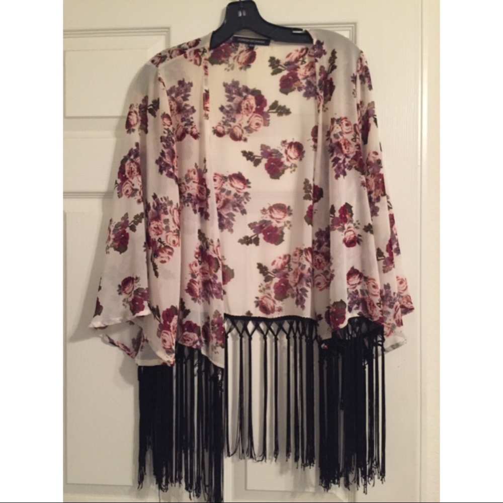Festival Floral and fringe kimono