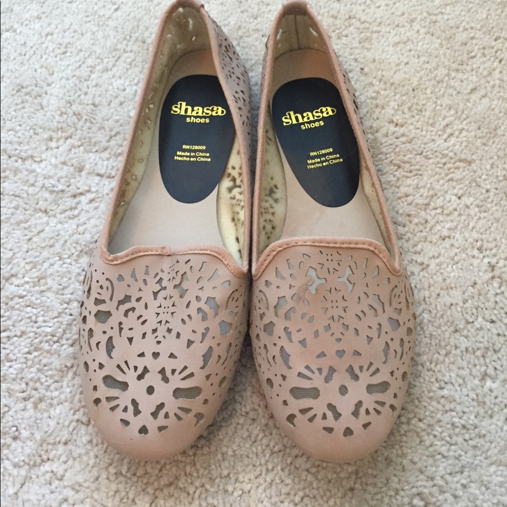 Nude colored flats