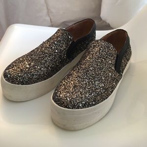 Gold and black sparkle platforms!
