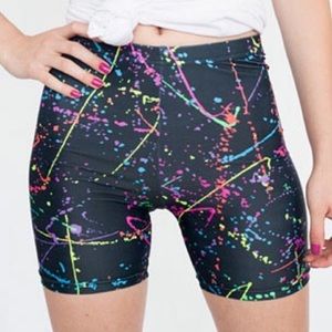 SALE 😎 AA paint splatter biker shorts / spandex