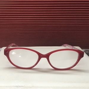 Stylish slim red cat eye readers +1.50