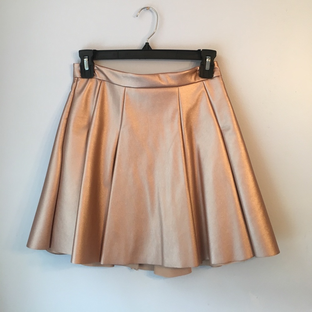 Rose gold metallic skirt