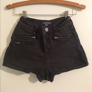 Kendall and Kylie high waisted dark gray shorts
