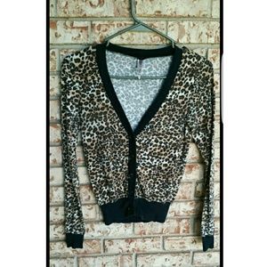Cheetah print cardigan