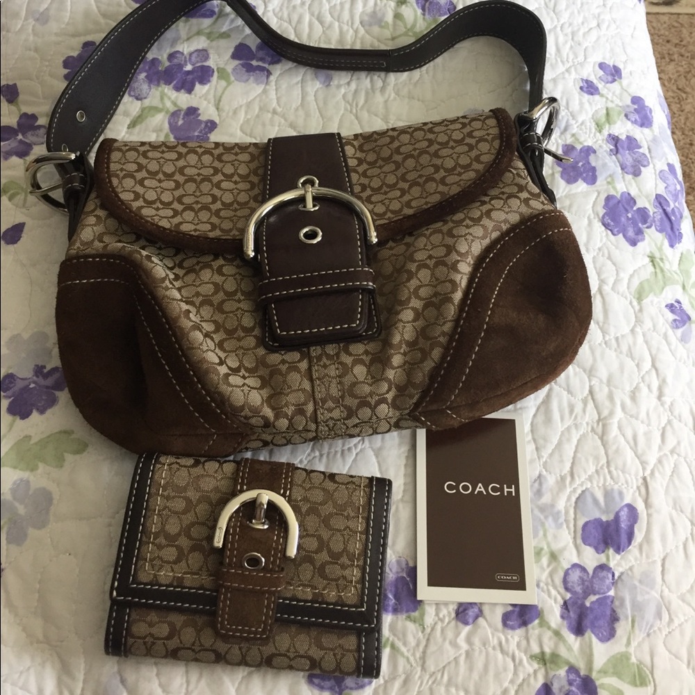 Coach set bag and wallet