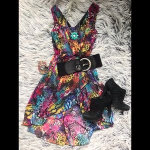 High-Low colorful dress
