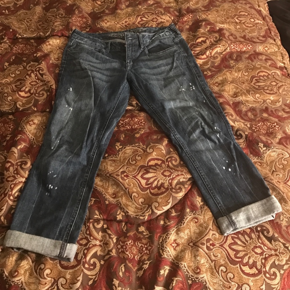 Distressed crop Express jeans