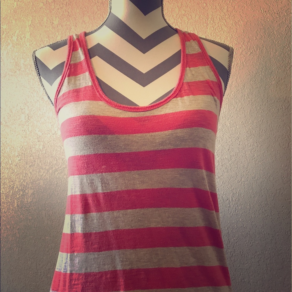 Pink and grey tank