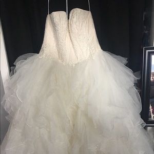 Oleg Cassini Ruffled Wedding Dress