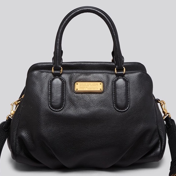 Marc By Marc Jacobs Handbags - Marc by Marc Jacobs Black Pebbled Leather Satchel