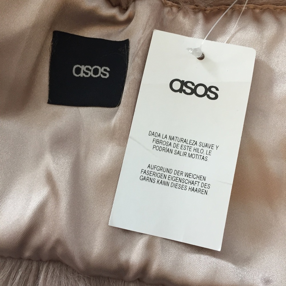 NWT ASOS Tan Fur Wrap/scarf - Picture 3 of 4