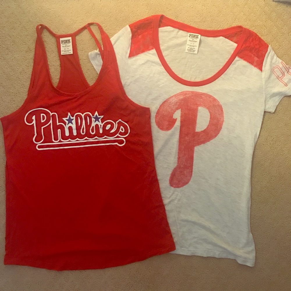 2 Victoria Secret Philadelpa Phillies tops