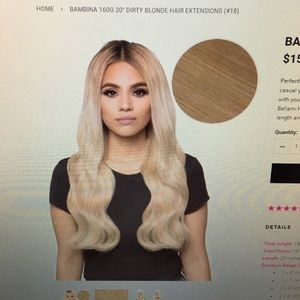 NEW Bellami 160G 20" dirty blonde extensions
