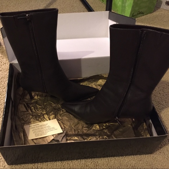 Colin Stuart leather short/mid calf boots - Picture 1 of 4