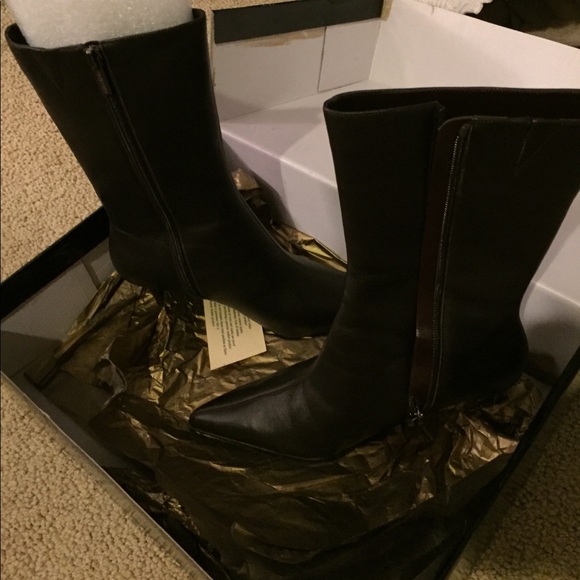 Colin Stuart leather short/mid calf boots - Picture 3 of 4