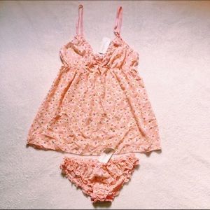 Lingerie cami set/ salmon color