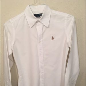 Ralph Lauren white oxford shirt, super slim fit