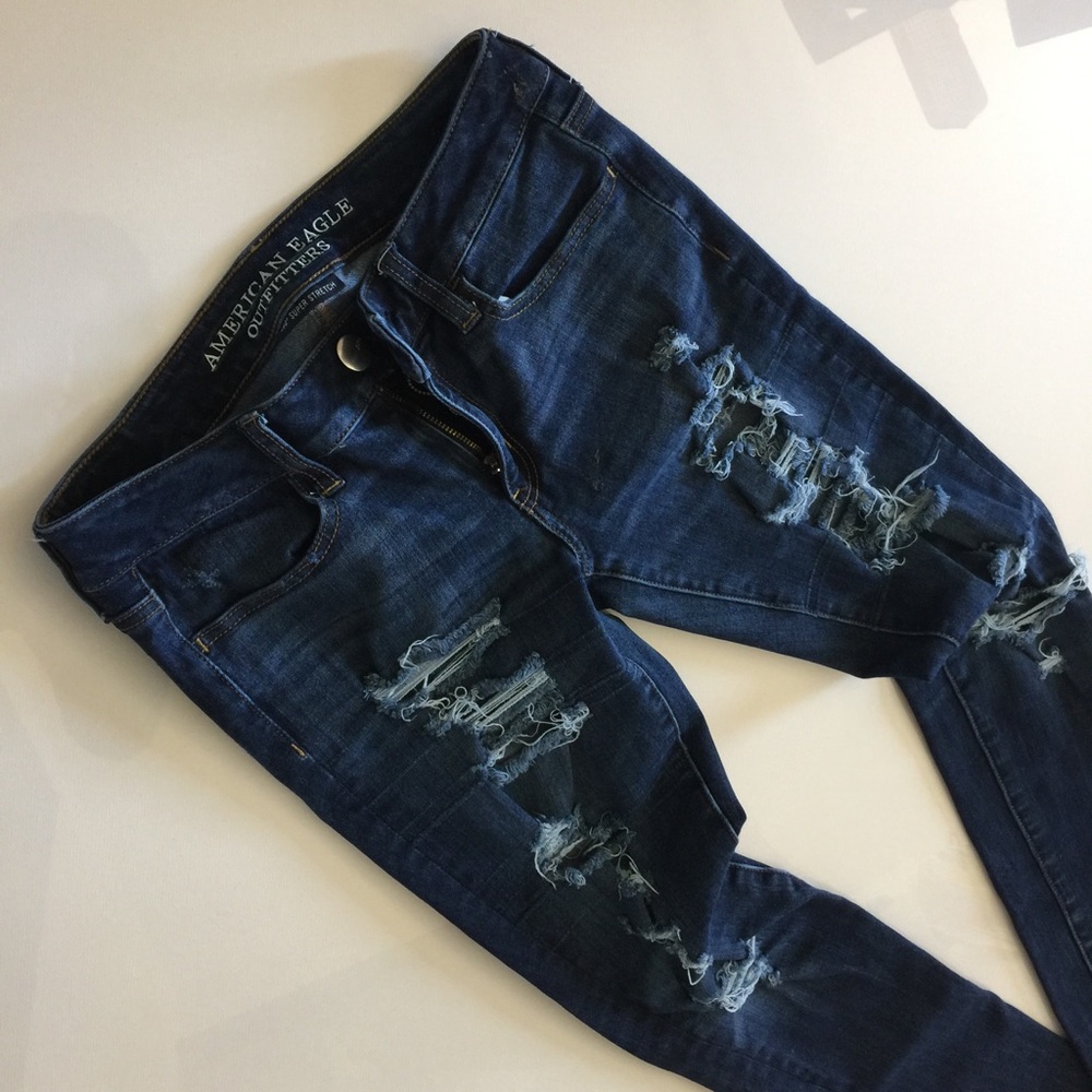 American eagle distressed jeggings