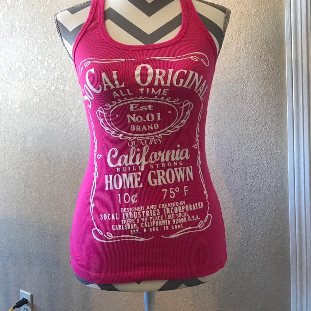 Razor back pink tank