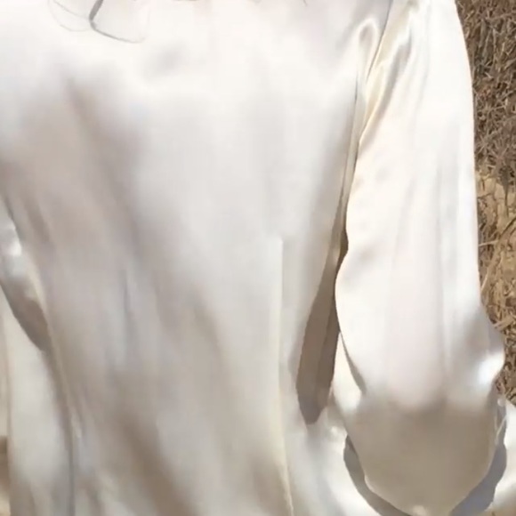 Pearl Satin Button Up - Picture 3 of 7