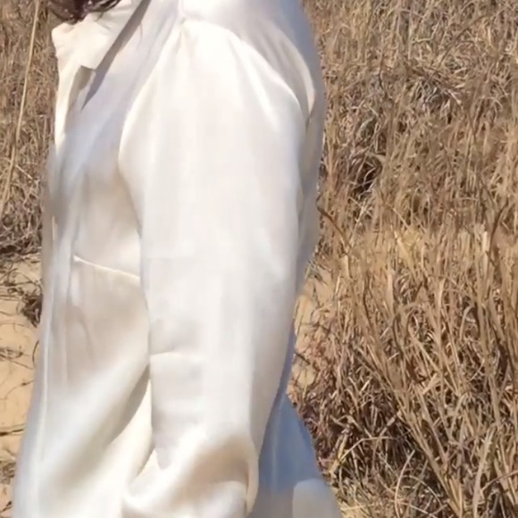 Pearl Satin Button Up - Picture 4 of 7