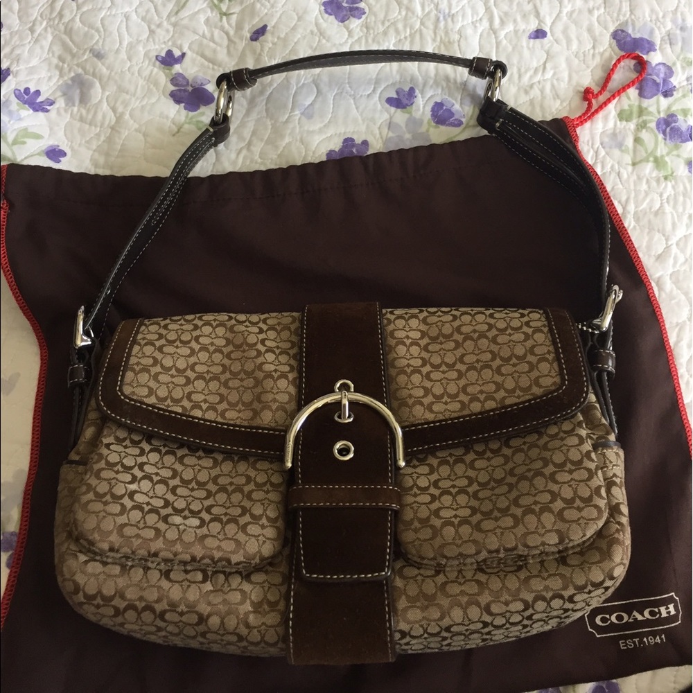 Brown coach bag