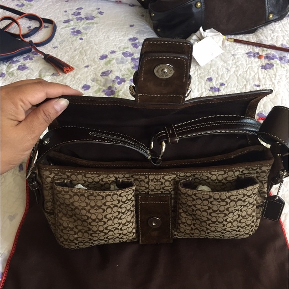 Brown coach bag - Picture 3 of 5