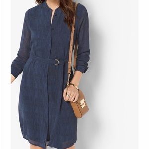 Printed Chiffon Shirtdress (brand new)