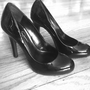 Jessica Simpson Patent Black Heels