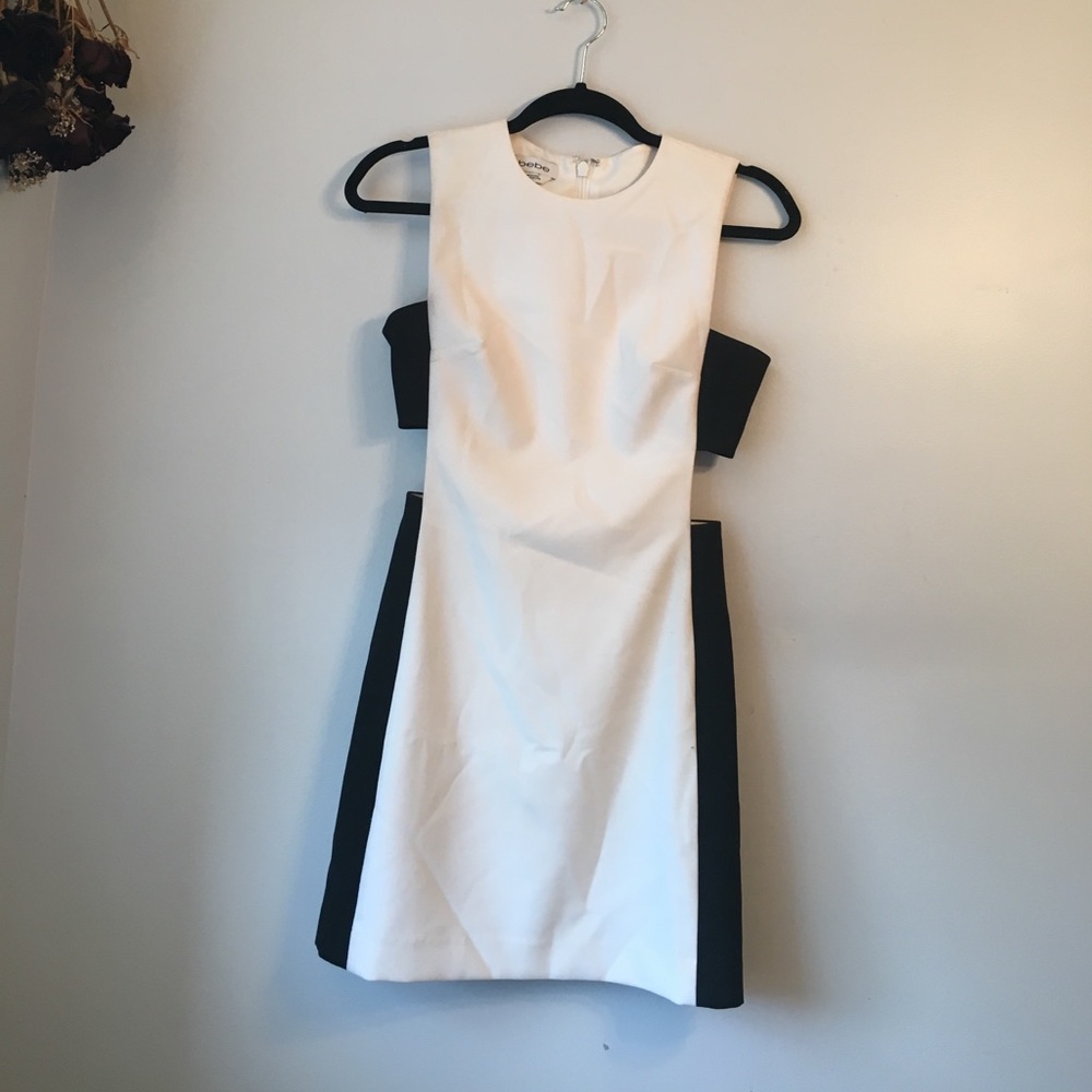 Black and white Bebe dress