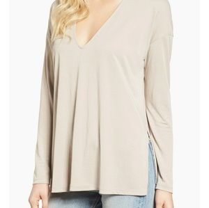 MORE RDUCED NWT Lush high low tee, light taupe