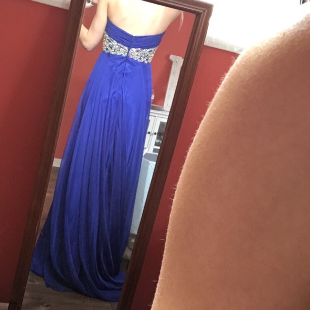Blue prom dress. Tiffanys gown size 2 great price