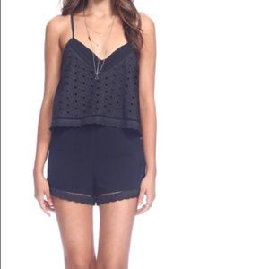 Heartloom black eyelet romper