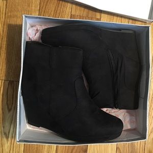 Brinkley Co. Black Bear Wedge Bootie