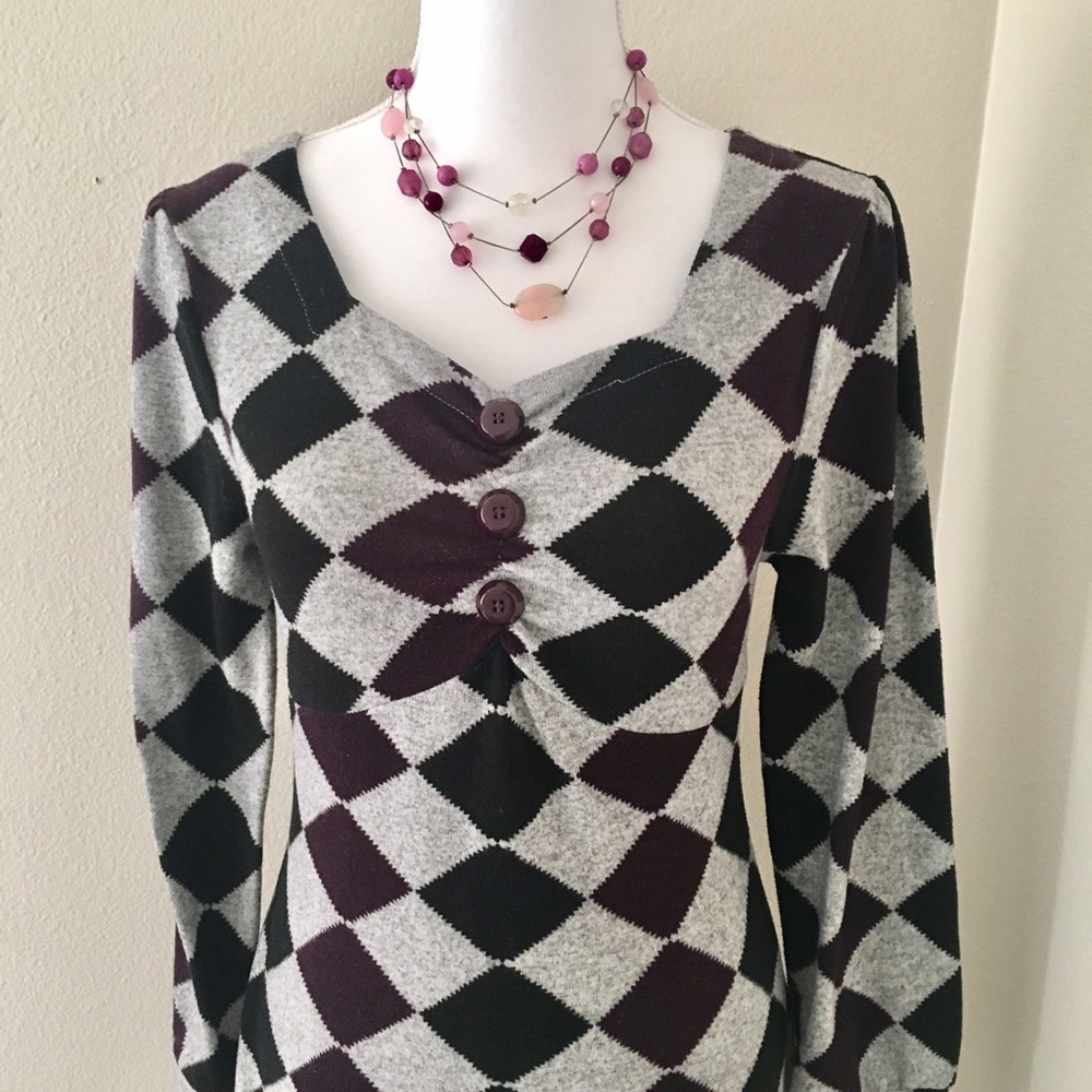 Geometric sweater dress - Picture 2 of 6