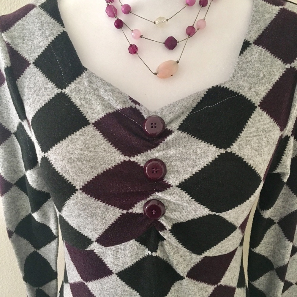 Geometric sweater dress - Picture 3 of 6