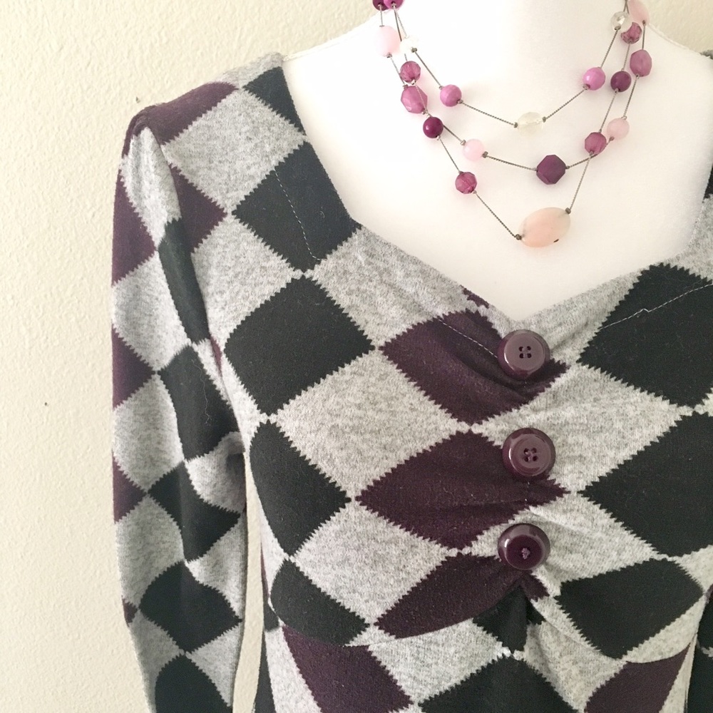 Geometric sweater dress - Picture 4 of 6