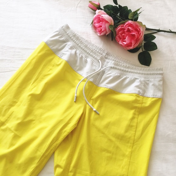 lululemon athletica Pants - lululemon yellow crop capris