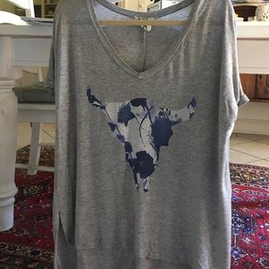 Bull skull grey soft top